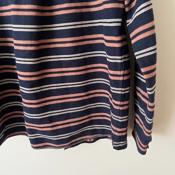 Carbon2Cobalt Striped Cotton Button Down Casual Shirt Men's Size Large - Picture 7 of 8